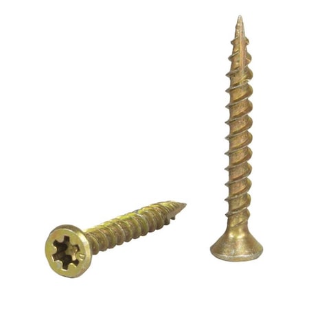 Captain Cold 1.50 in. No.8 Wood Screw, Yellow Zinc, 1000PK CA2739969